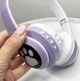 Беспроводные детские наушники с ушками Cat Ear фиолетовые - изображение 6