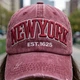 Кепка New York унісекс літня бавовняна стильна вінтажна, бейсболка для хлопця та дівчини з регулюванням розміру 56-60 см Червоний - зображення 9
