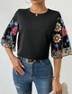 Елегантна блузка PLUS SIZE з декоративною вишитою обробкою рукавів 3XL (DO 5566) - зображення 2