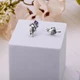 Серьги пусеты серебряные в форме птицы Соловейко Amethyst 925 Zirkon - изображение 3