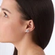 Серьги пусеты серебряные в форме птицы Соловейко Amethyst 925 Zirkon - изображение 6