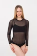 Жіноче боді із сітки з довгими рукавами Giulia Tatoo 3102/07 S/M Black-black - зображення 1