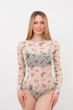 Жіноче боді із сітки з довгими рукавами Giulia Tatoo 3102/07 L/XL Multicolor-beige tatoo - зображення 1