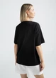 Жіноча футболка з бавовни oversize Giulia T-SHIRT BASIC 4825/010 S Black-black - изображение 3