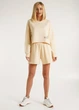Жіночі шорти з двонитки та необробленим краєм Giulia STREET STYLE 4204/180 S/M Beige-beige - зображення 4