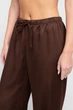 Жіночі прямі шовкові штани Giulia ROYAL SILK 4332/050 M Brown-chocolate brown - изображение 5