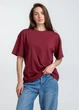 Жіноча футболка з бавовни oversize Giulia T-SHIRT BASIC 4825/010 S Bordo-maroon - изображение 1