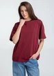 Жіноча футболка з бавовни oversize Giulia T-SHIRT BASIC 4825/010 S Bordo-maroon - изображение 2