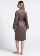 Жіночий велюровий халат на запах середньої довжини Giulia SOFT WINTER 7320/080 L Brown-mokko - изображение 2
