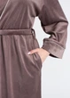 Жіночий велюровий халат на запах середньої довжини Giulia SOFT WINTER 7320/080 L Brown-mokko - изображение 4