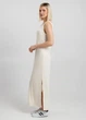 Жіноча довга сукня з трикотажного полотна в рубчик Giulia ESSENTIAL MILK 8710/320 M/L White-light cream - изображение 2
