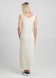 Жіноча довга сукня з трикотажного полотна в рубчик Giulia ESSENTIAL MILK 8710/320 M/L White-light cream - изображение 3