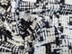 Ткань Льон бохо рисунок лабиринт, кремовый с черным, пог. м. (л46, 2509100B, д12 к1) - изображение 2