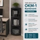 Тумба офісна ОКМ-1 кутова Kontinent Білий 32х32х108 см - зображення 7