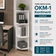 Тумба офісна ОКМ-1 кутова Kontinent Білий 32х32х108 см - зображення 1