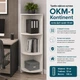 Тумба офісна ОКМ-1 кутова Kontinent Білий 32х32х108 см - зображення 6