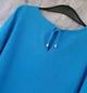 Костюм летний женский легкий с шортами муслин жатка хлопок оверсайз L/XL Темно-голубой - изображение 8