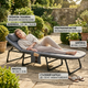 Розкладне ліжко-розкладачка Relax Outdoor (190х60х30 см) з матрацом Oxford 600D сіре, до 150 кг - зображення 4