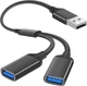 USB разветвитель USB-A на 2 USB-C для зарядки и данных - изображение 8