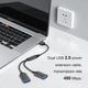 USB разветвитель USB-A на 2 USB-C для зарядки и данных - изображение 12