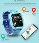 Детские смарт часы с сим картой и GPS Lemfo F43 Часы телефон для детей с видеозвонком, прослушкой и кнопкой SOS Синий - изображение 6