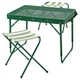 Складной стол и 2 табуретки IKEA STRANDÖN 505.758.30 зеленый - изображение 1
