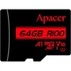 Карта пам\'яті Apacer 64GB microSD class 10 UHS-I V10 A1 (AP64GMCSX10UB-RA) - зображення 1