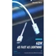 Дата кабель USB-C to USB-C 1.0m PD-B83a 60W Proda (PD-B83a-WHT) - изображение 2