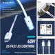 Дата кабель USB-C to USB-C 1.0m PD-B83a 60W Proda (PD-B83a-WHT) - изображение 4