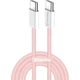Дата кабель USB-C to USB-C 1.0m 60W 3.0А pink ColorWay (CW-CBPDCC061-P) - зображення 1