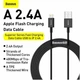 Дата кабель USB 2.0 AM to Lightning 1.0m 2.4A Superior Series Black Baseus (CALYS-A01) - изображение 6