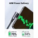 Дата кабель USB-C to USB-C 3.0m 60W US255 90-degree Angle Black Ugreen (80714) - изображение 2