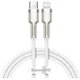 Дата кабель USB-C to Lightning 1.0m Cafule Metal PD 20W white Baseus (CATLJK-A02) - зображення 1