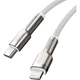 Дата кабель USB-C to Lightning 1.0m Cafule Metal PD 20W white Baseus (CATLJK-A02) - зображення 4