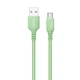 Дата кабель USB 2.0 AM to USB-C 1.0m soft silicone green ColorWay (CW-CBUC042-GR) - зображення 1