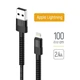 Дата кабель USB-A to Lightning 1.0m 2.4А black ColorWay (CW-CBUL063-BK) - зображення 1