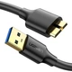 Дата кабель USB 3.0 AM to Micro B 1.0m US130 black Ugreen (10841) - зображення 1