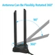 Настольная двухдиапазонная Wi-Fi антенна Eightwood 2.4G/5G/5.8G RP-SMA с магнитным основанием кабелем 2 м для PCI Wi-Fi адаптеров - изображение 5