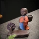 Чайная фигурка Чайный питомец статуэтка Монах с водяным колесом для чайной церемонии Разноцветный (28887) - изображение 8