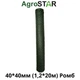 Сетка пластиковая Agrostar для забора 40x40мм 1.2x20м темно-зеленая УФ-стойкая BAU_А0046440 - изображение 1