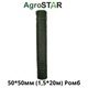 Сетка пластиковая AgroStar 50x50мм 1.5x20м для ограждения темно-зеленая УФ-стабильная BAU_А0046441 - изображение 1