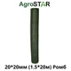 Сетка пластиковая оградительная Agrostar 20х20мм 1.5х20м темно-зеленая УФ-стойкая BAU_А0046442 - изображение 1