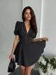 Жіноча сукня-комбінезон в горох з V-подібним вирізом Uaclothes 46-48 Чорний (like38686-191201350) - изображение 2