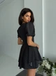 Жіноча сукня-комбінезон в горох з V-подібним вирізом Uaclothes 46-48 Чорний (like38686-191201350) - изображение 5