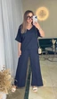 Жіночий прогулянковий костюм вільного крою (блуза+брюки) Uaclothes 46-48 Синій (like38635-190691350) - изображение 6
