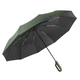 Зонт Lesko H448 Dark Green полный автомат антиветер от дождя и солнца с ручкой карабином 10 спиц - изображение 1