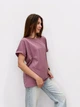 Женская однотонная футболка Pink Daisy Сиреневый 48-52 (4022) - изображение 2