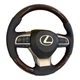 Руль для Lexus LX570, GX460. С подогревом. Стиль рестайлинга. Темно-красное дерево. Серый логотип. - изображение 2