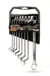 Ключі накидні MASTERTOOL набір 8 шт (6-20, 22 мм) 31CrV3 COLD FORGED DIN897 72-3208 - зображення 1