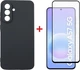 Чехол для смартфона Dengos Carbon для Samsung Galaxy A57 Black + захисне скло (DG-KM-195) - изображение 1
